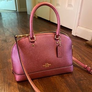 Coach Mini Sierra Satchel Metallic Pink F29170
